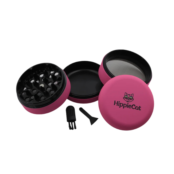 Hippie Cat 4pc Grinder / Pink